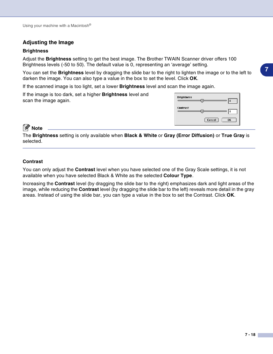 Adjusting the image | Brother DCP-7010L User Manual | Page 97 / 117