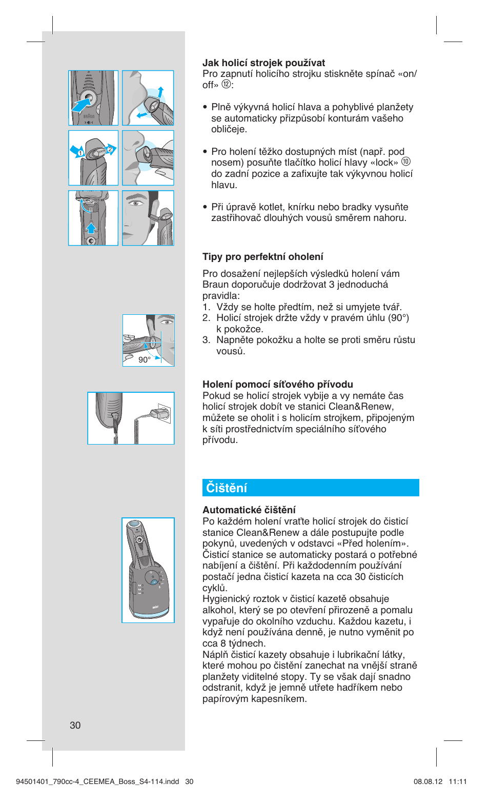Čištění | Braun 790cc-4 Series 7  RU User Manual | Page 30 / 110