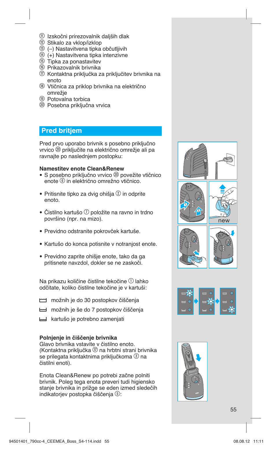 Pred britjem | Braun 790cc-4 Series 7  RU User Manual | Page 55 / 110