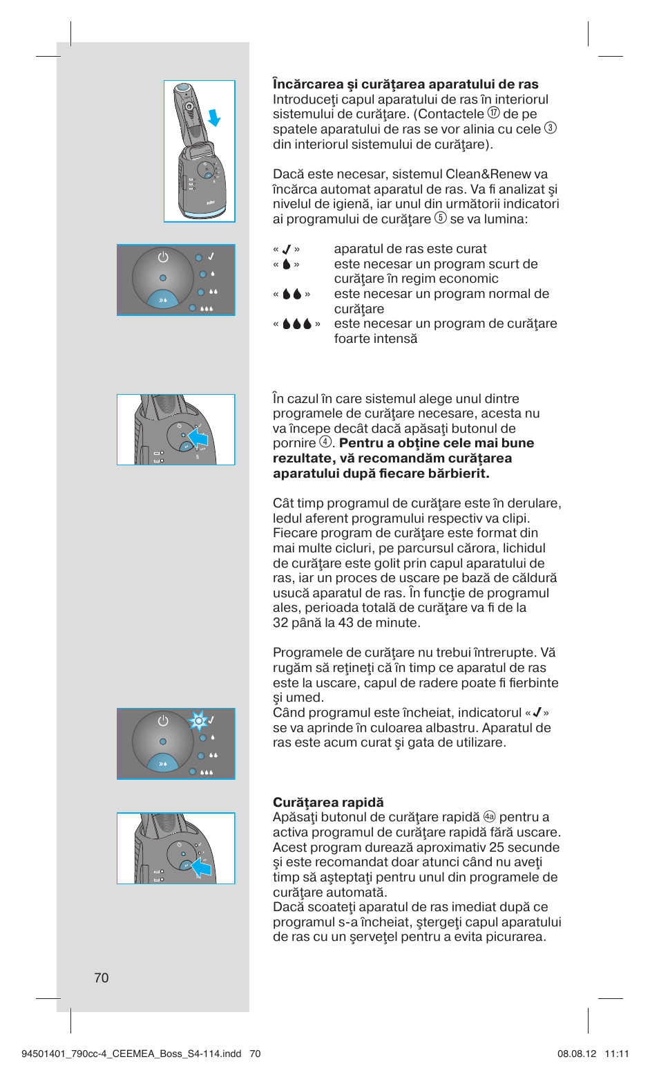 Braun 790cc-4 Series 7  RU User Manual | Page 70 / 110