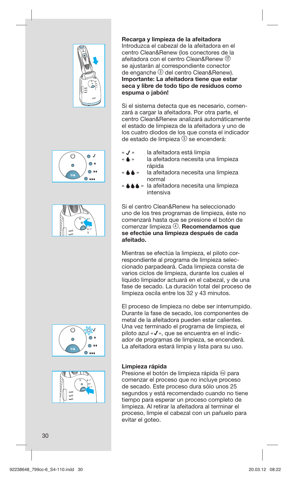 Braun 799cc-6 Wet & Dry, Series 7 User Manual | Page 30 / 107