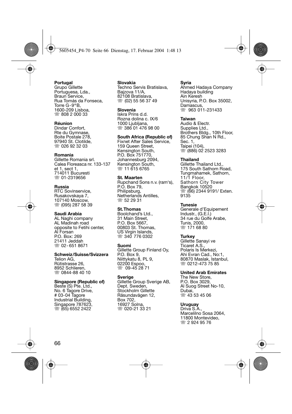 Braun HC50 Hair Perfect User Manual | Page 66 / 70