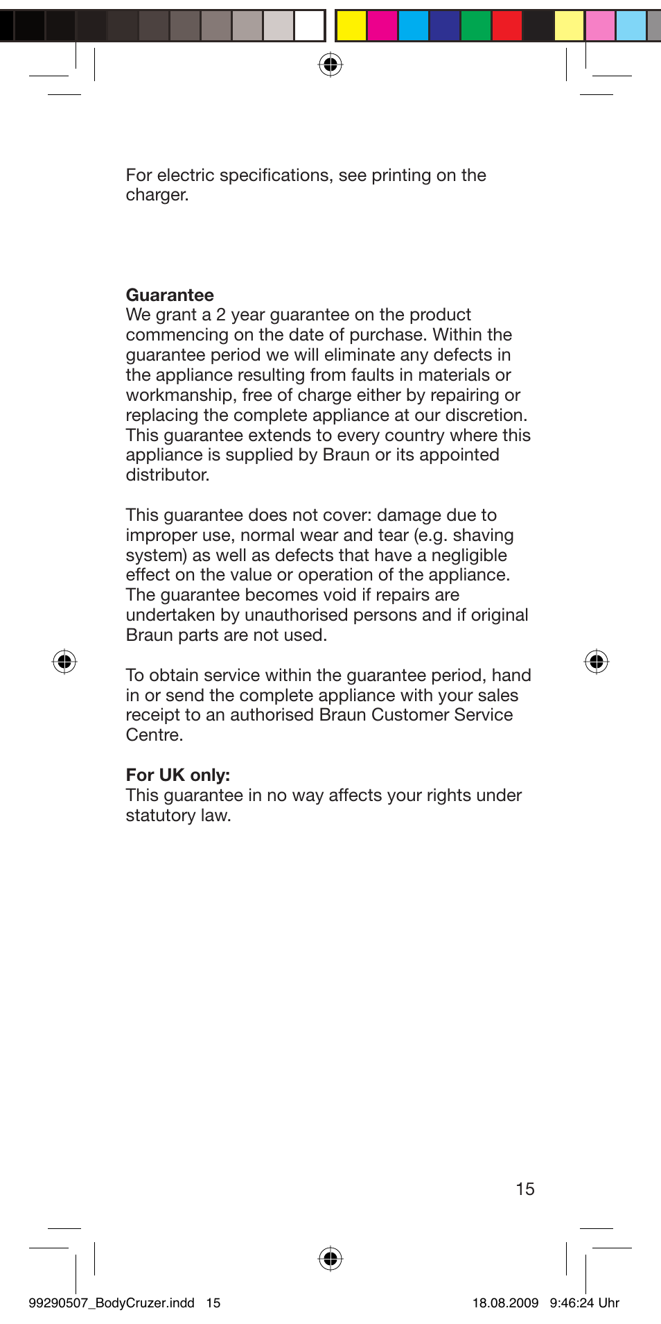 Braun B35 BodyCruzer User Manual | Page 14 / 70
