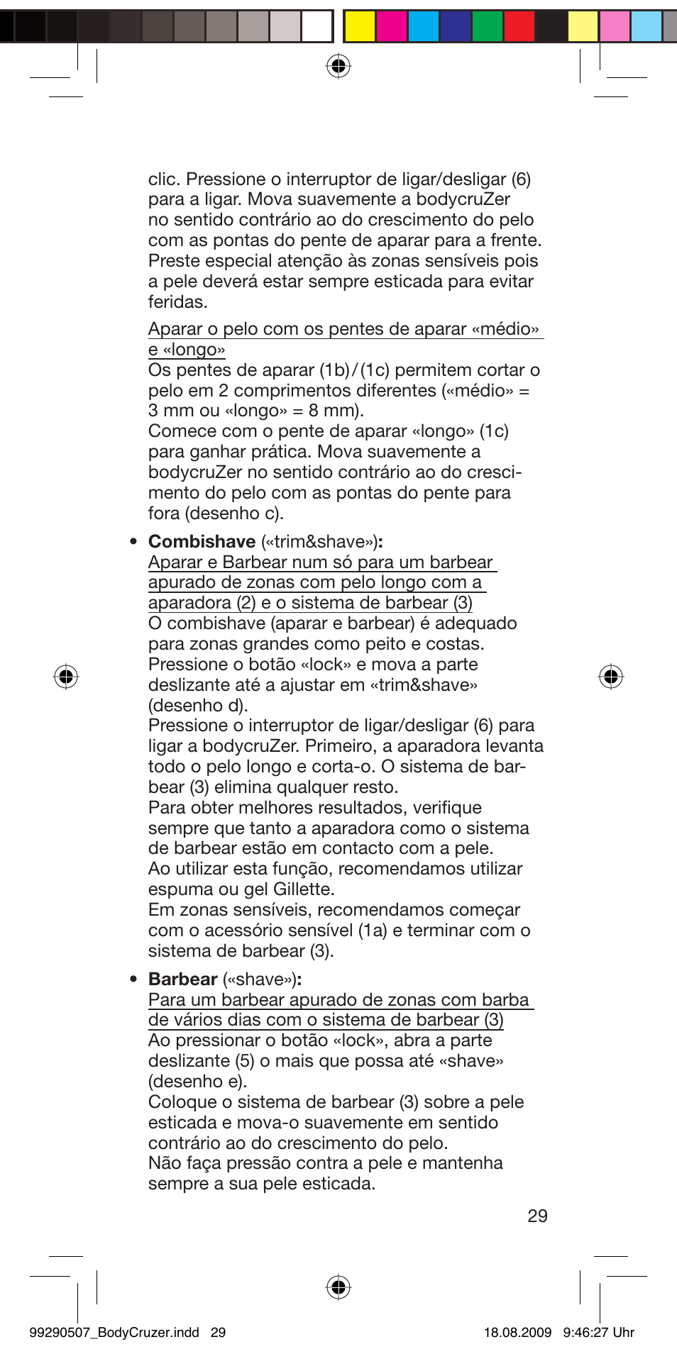 Braun B35 BodyCruzer User Manual | Page 28 / 70
