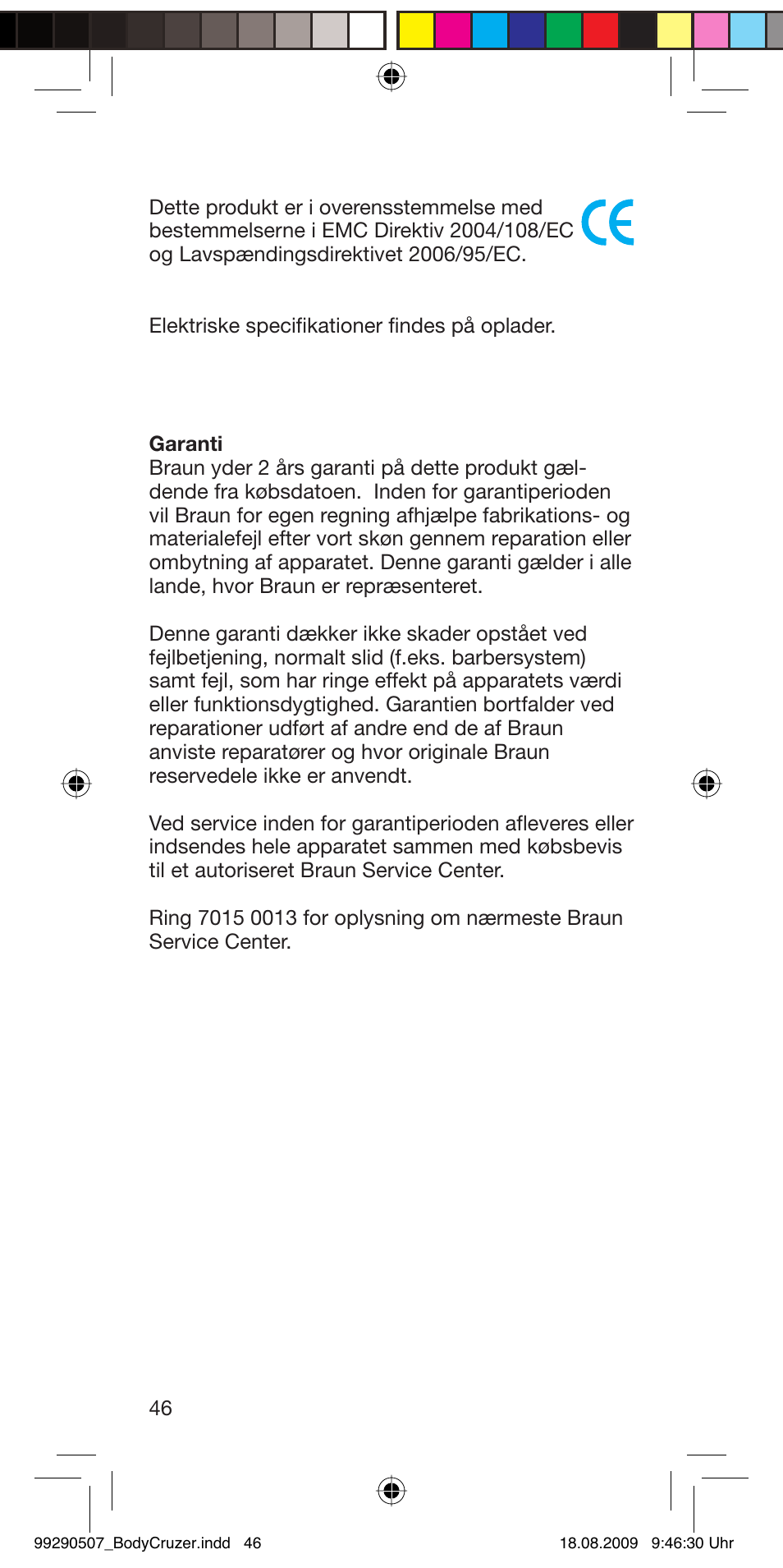 Braun B35 BodyCruzer User Manual | Page 45 / 70
