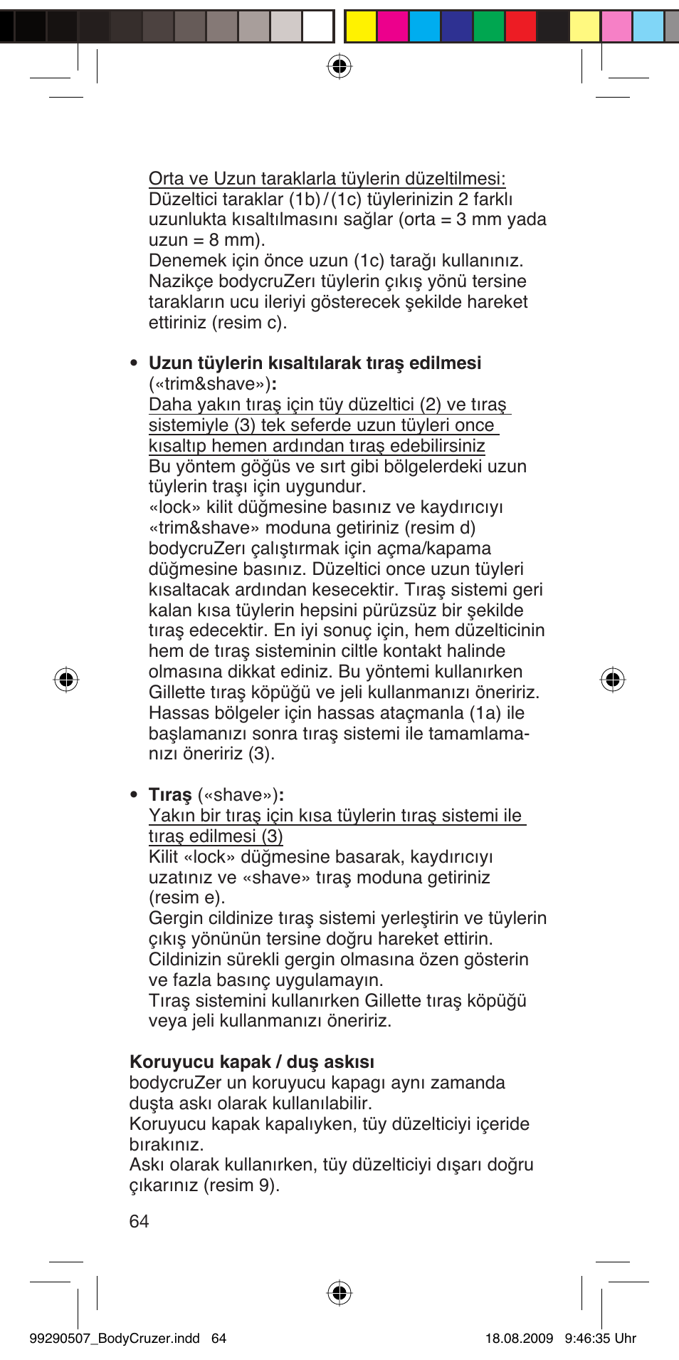 Braun B35 BodyCruzer User Manual | Page 63 / 70