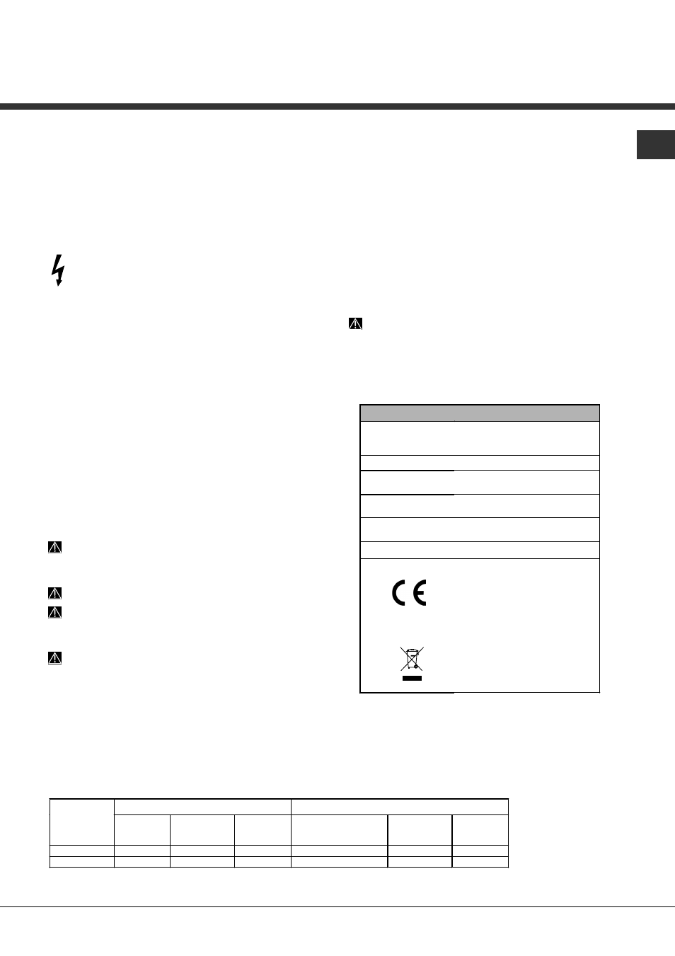 Advertencias para el primer lavado | Hotpoint Ariston LFTA+ H2141 HX User Manual | Page 63 / 84