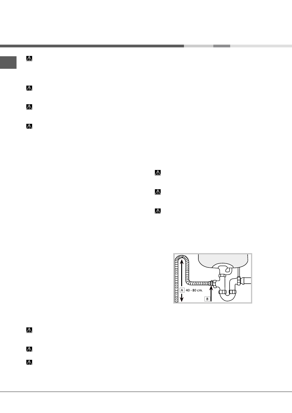 Installation, Positionierung und nivellierung, Wasser- und elektroanschlüsse | Hotpoint Ariston LFTA+ 2164 A-HA.R User Manual | Page 38 / 84