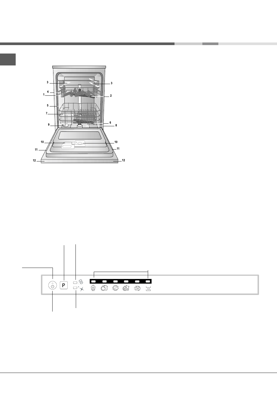 Beschreibung ihres geschirrspülers | Hotpoint Ariston LFTA+ 2164 A-HA.R User Manual | Page 40 / 84