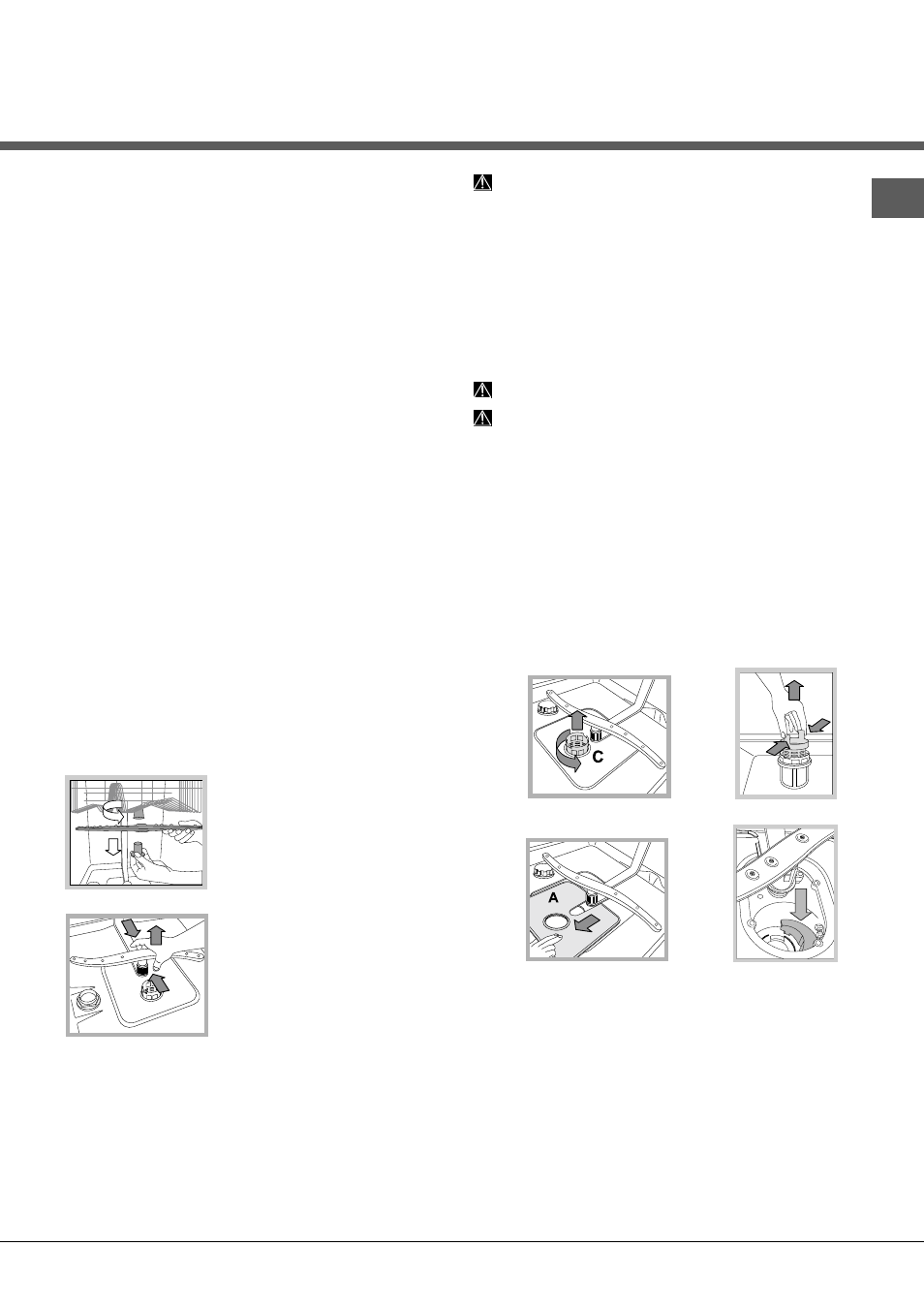 Onderhoud en verzorging | Hotpoint Ariston LFTA+ 2164 A-HA.R User Manual | Page 57 / 84