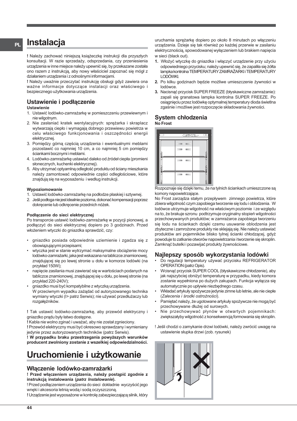 Hotpoint Ariston E4D xx xx User Manual | Page 44 / 52