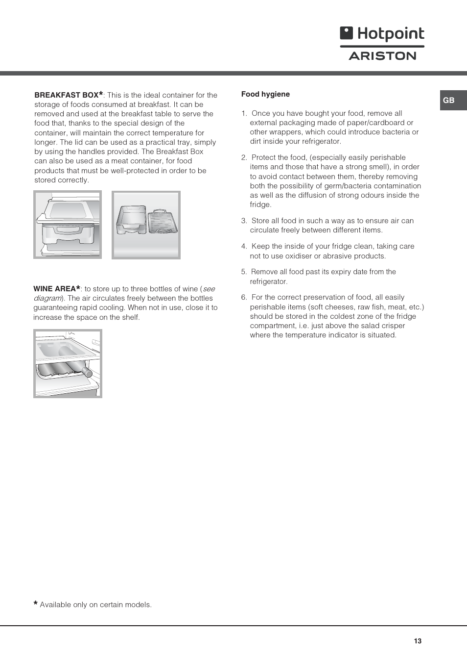 Hotpoint Ariston Una puerta SDS 1722 J-HA User Manual | Page 13 / 88
