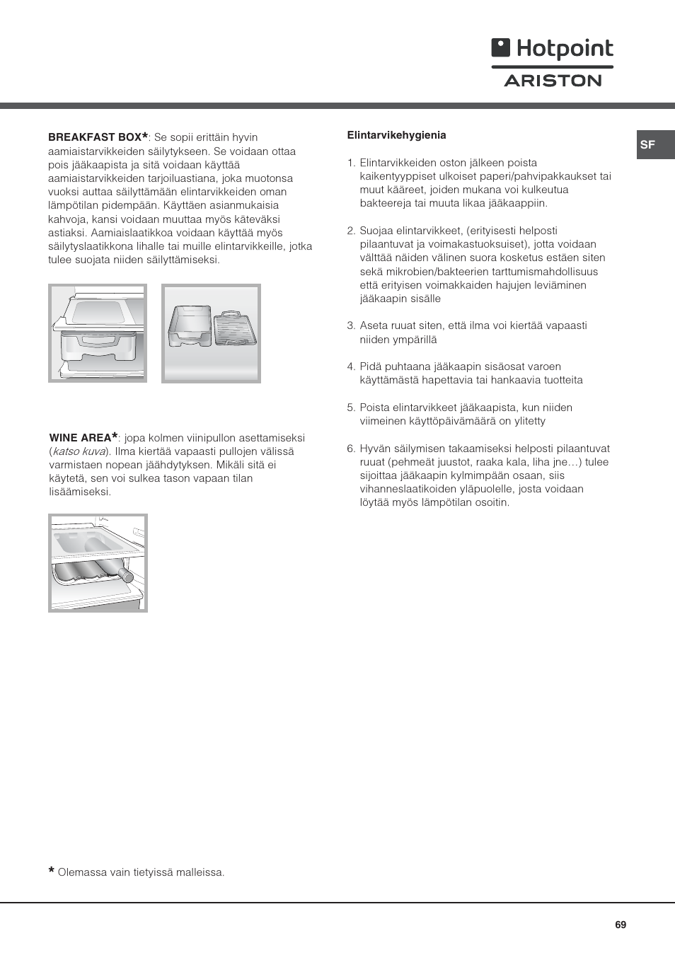 Hotpoint Ariston Una puerta SDS 1722 J-HA User Manual | Page 69 / 88