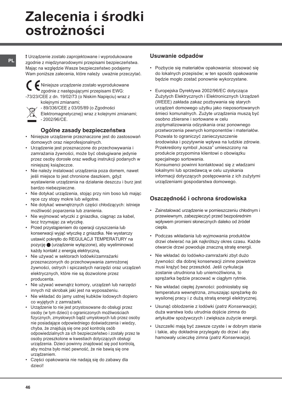 Hotpoint Ariston Bajo encimera BTSZ 1632-HA User Manual | Page 46 / 72