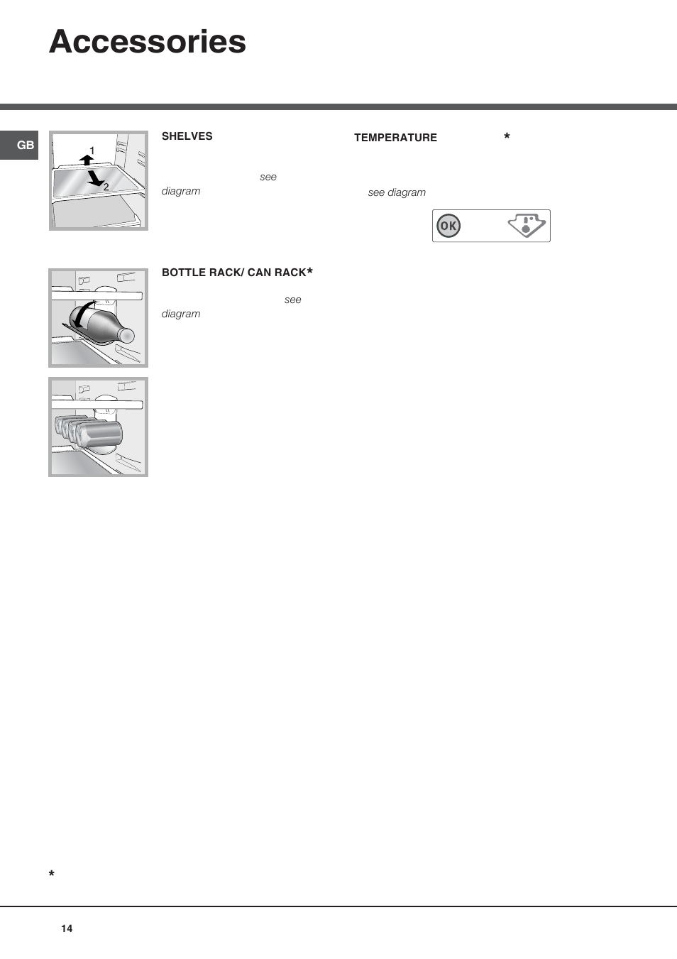 Accessories | Hotpoint Ariston Doble puerta BD 2922 EU-HA User Manual | Page 14 / 52