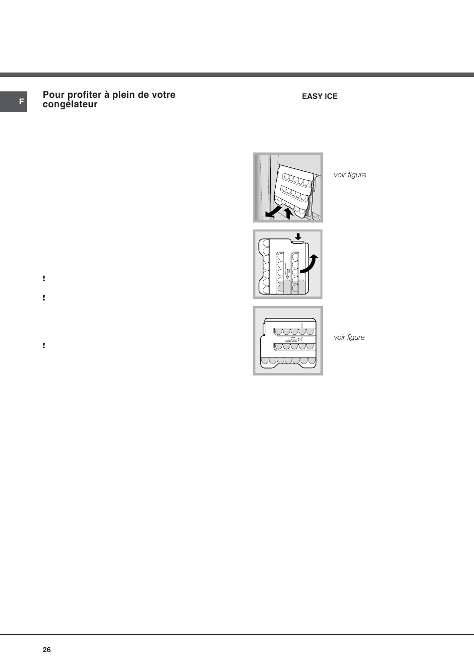 Pour profiter à plein de votre congélateur | Hotpoint Ariston Doble puerta BD 2922 EU-HA User Manual | Page 26 / 52