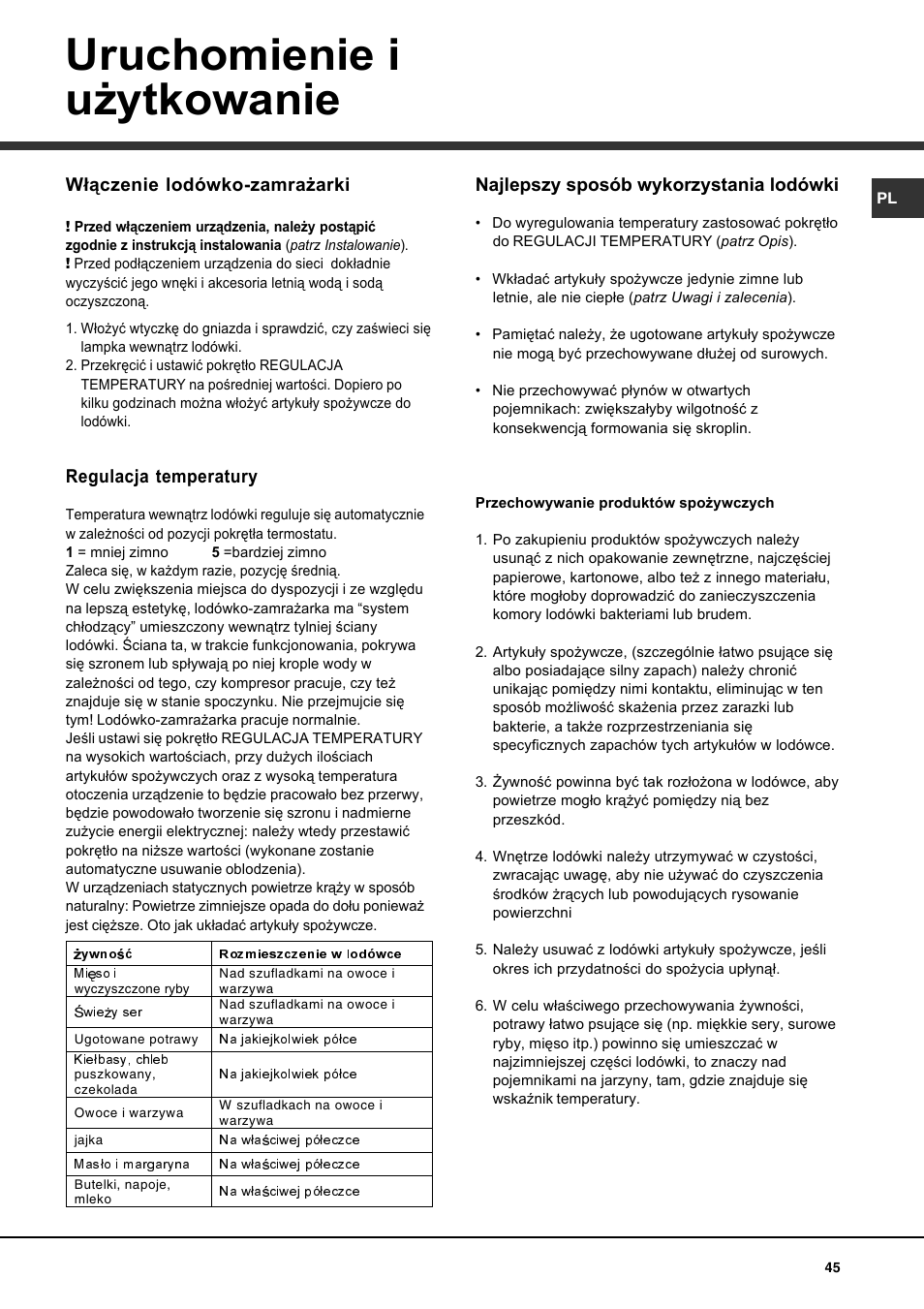 Hotpoint Ariston Doble puerta BD 2922 EU-HA User Manual | Page 45 / 52