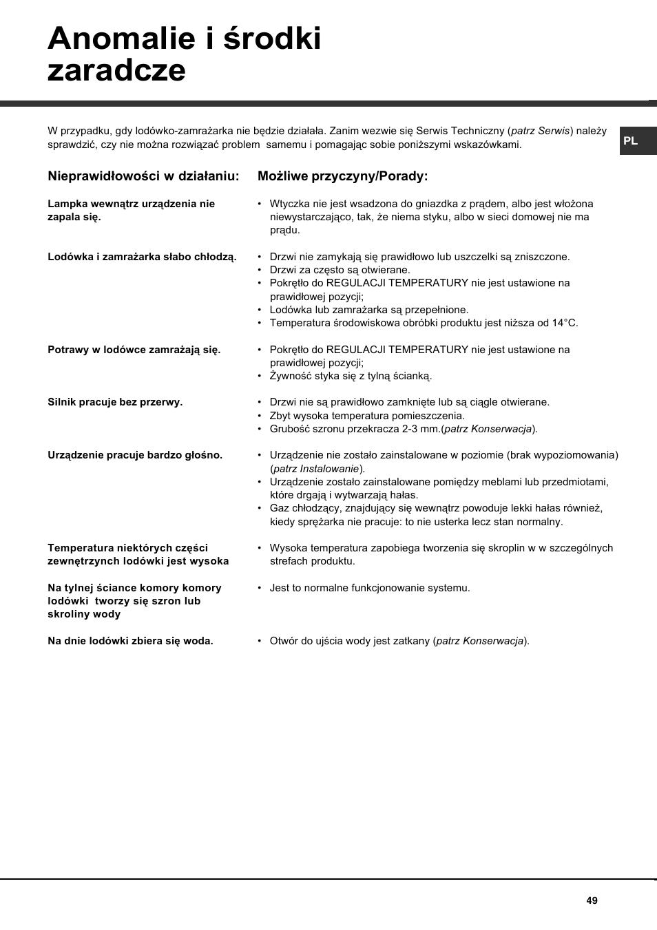 Hotpoint Ariston Doble puerta BD 2922 EU-HA User Manual | Page 49 / 52