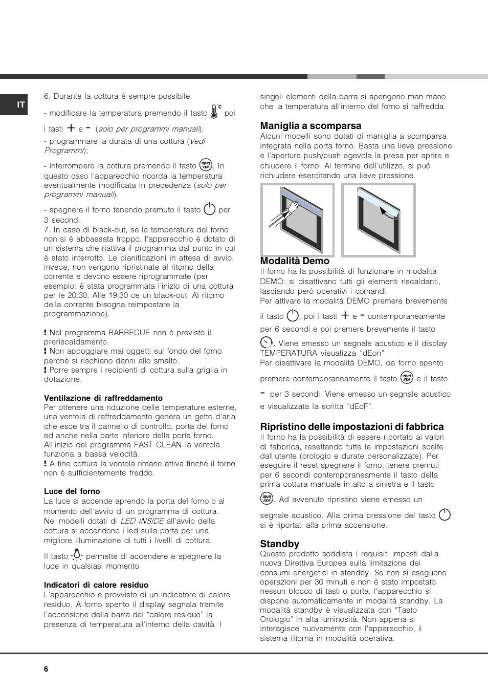 Hotpoint Ariston FK 1039EL P.20 X-HA User Manual | Page 6 / 80