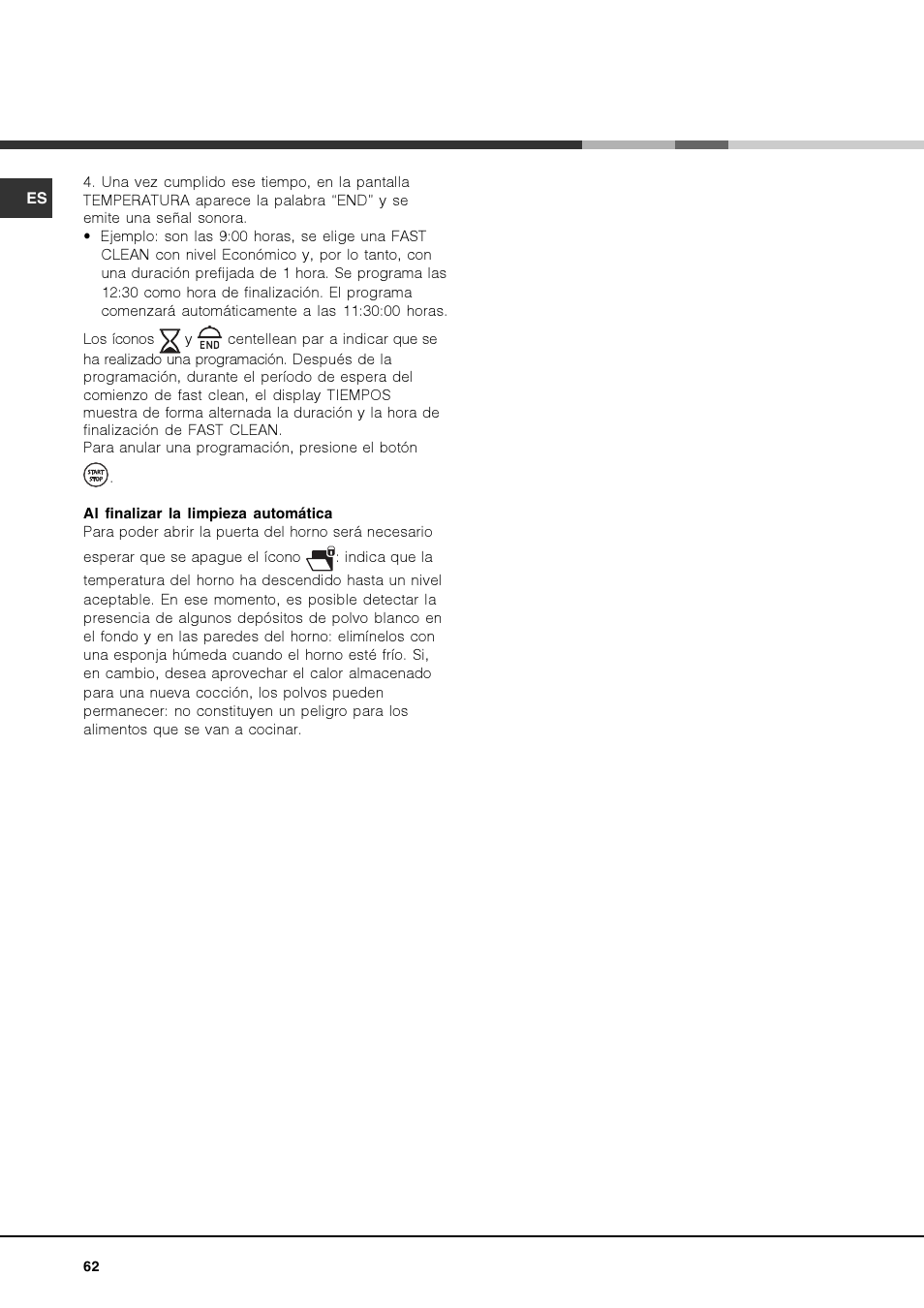 Hotpoint Ariston FK 1039EL P.20 X-HA User Manual | Page 62 / 80