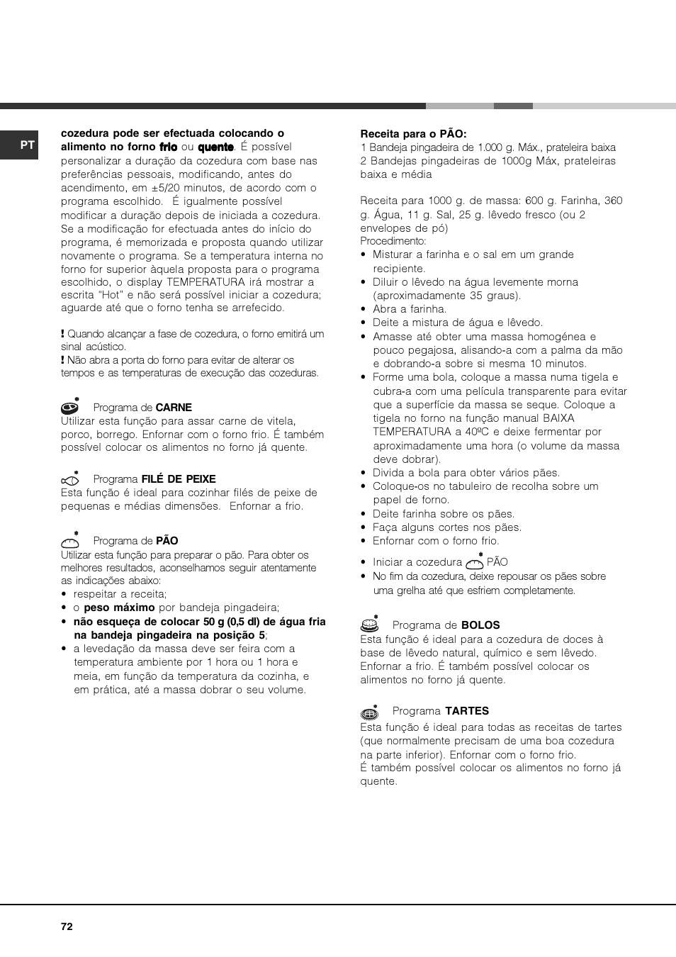 Hotpoint Ariston FK 1039EL P.20 X-HA User Manual | Page 72 / 80