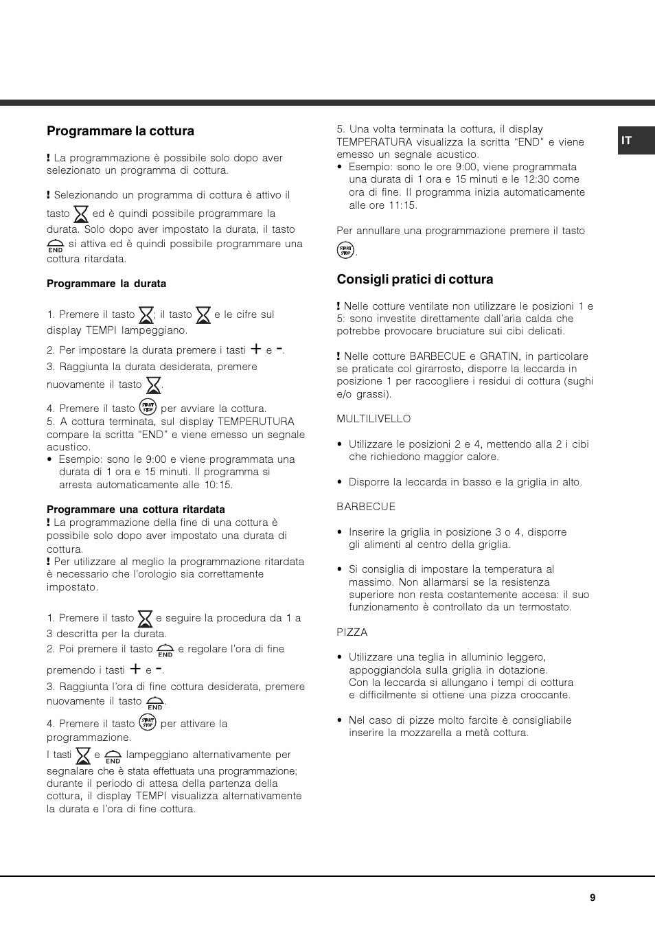 Hotpoint Ariston FK 1039EL P.20 X-HA User Manual | Page 9 / 80