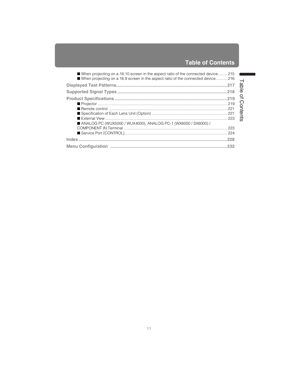 Canon XEED SX6000 User Manual | Page 11 / 240