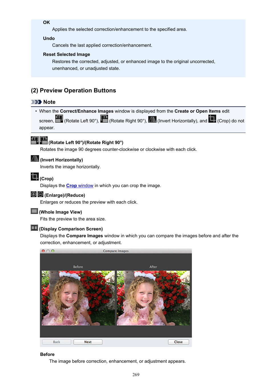 2) preview operation buttons | Canon PIXMA MX395 User Manual | Page 269 / 300