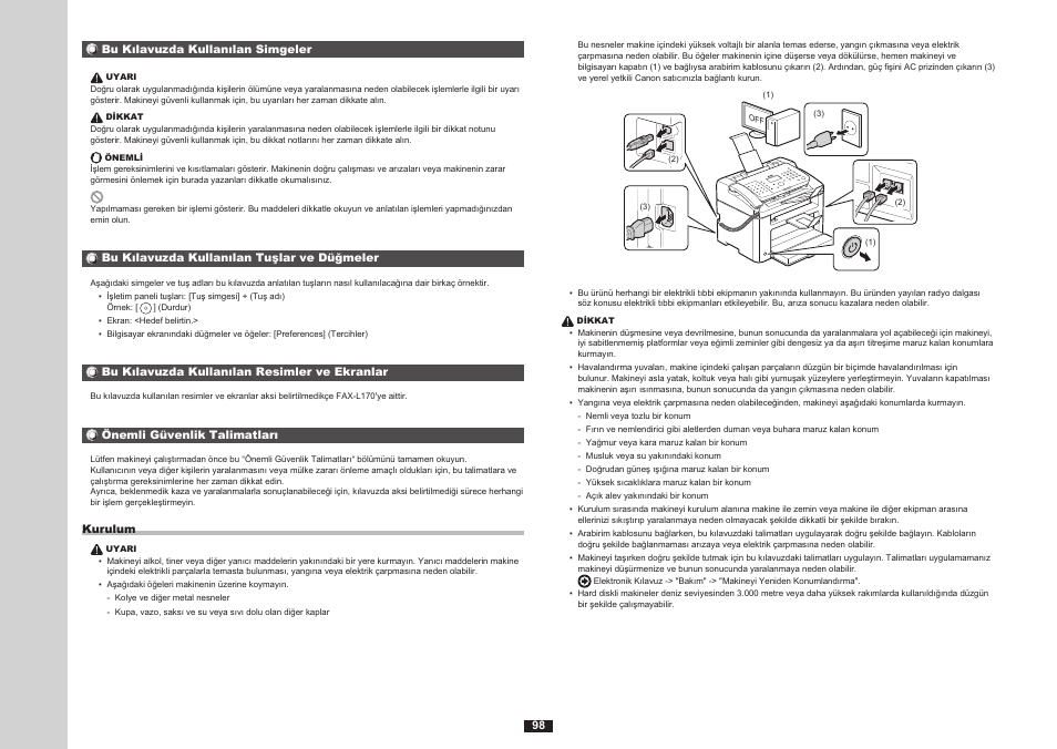 S.98 | Canon i-SENSYS FAX-L170 User Manual | Page 176 / 248