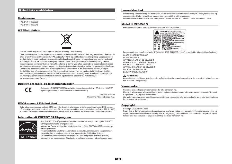 Canon i-SENSYS FAX-L170 User Manual | Page 204 / 248