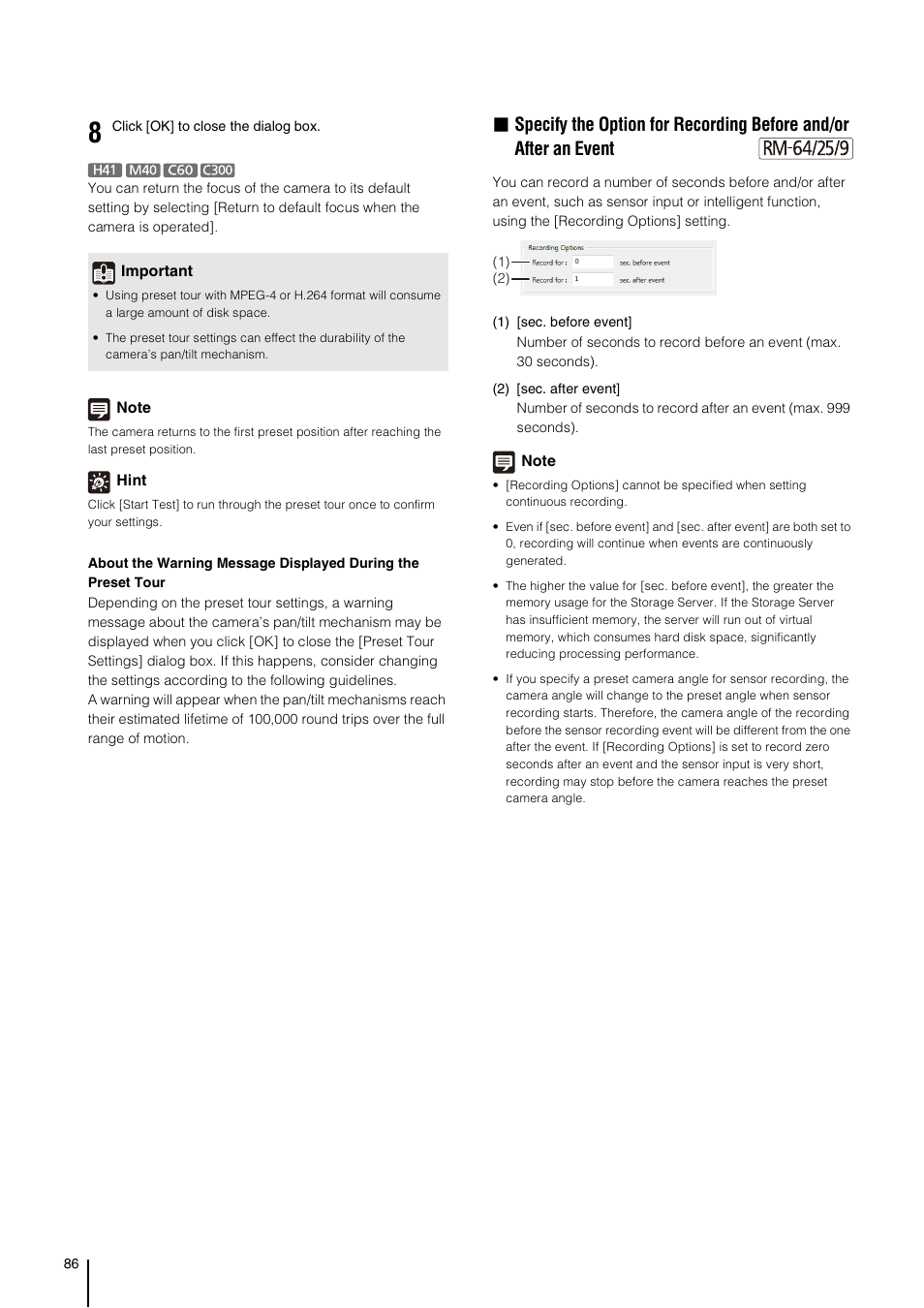 P. 86) | Canon VB-M700F User Manual | Page 86 / 138