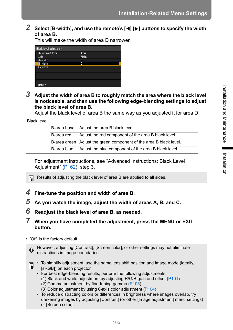 P165 | Canon XEED WUX450 User Manual | Page 165 / 314