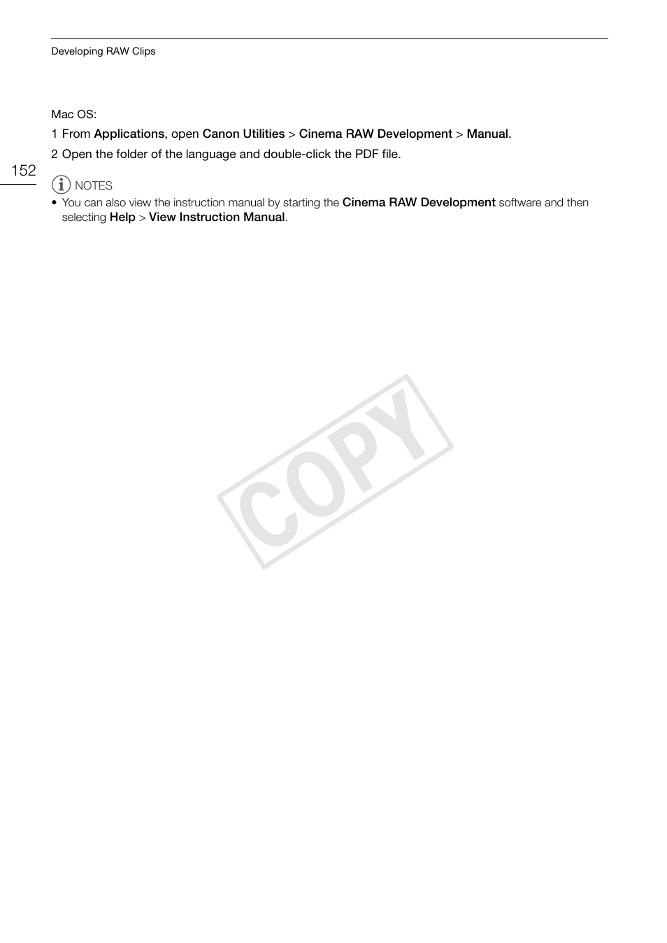 Cop y | Canon EOS C500 PL User Manual | Page 152 / 212