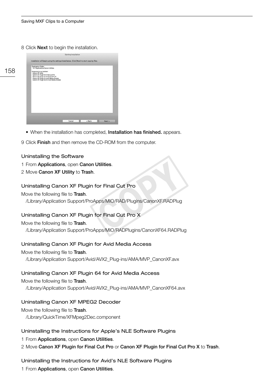 Cop y | Canon EOS C500 PL User Manual | Page 158 / 212