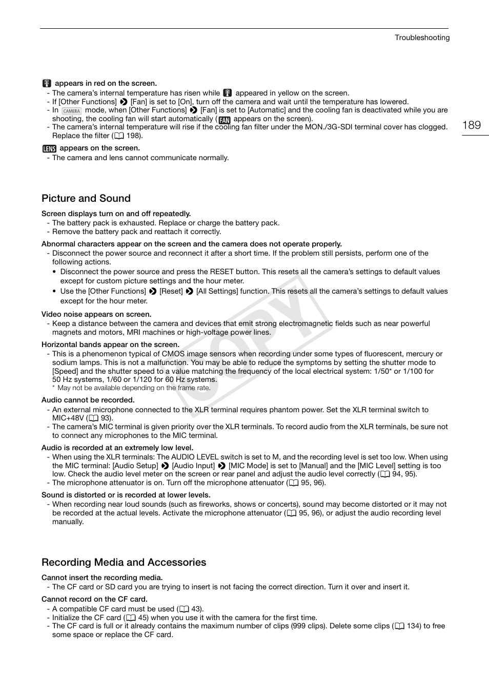 Cop y | Canon EOS C500 PL User Manual | Page 189 / 212