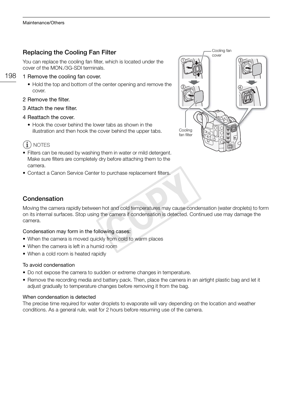 Cop y | Canon EOS C500 PL User Manual | Page 198 / 212
