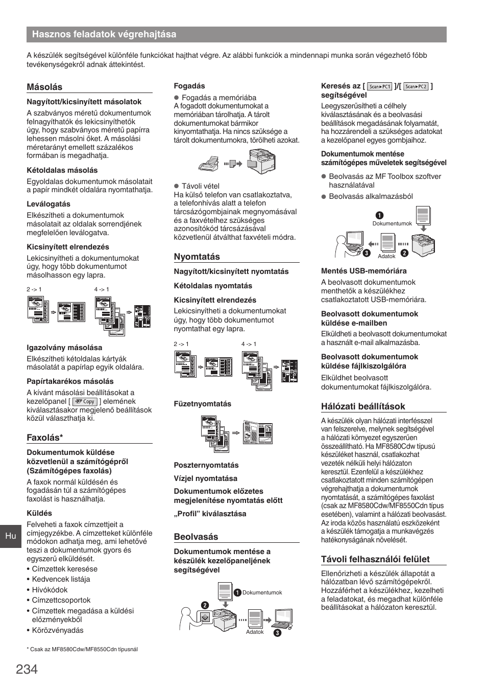 Hasznos feladatok végrehajtása | Canon i-SENSYS MF8580Cdw User Manual | Page 234 / 292