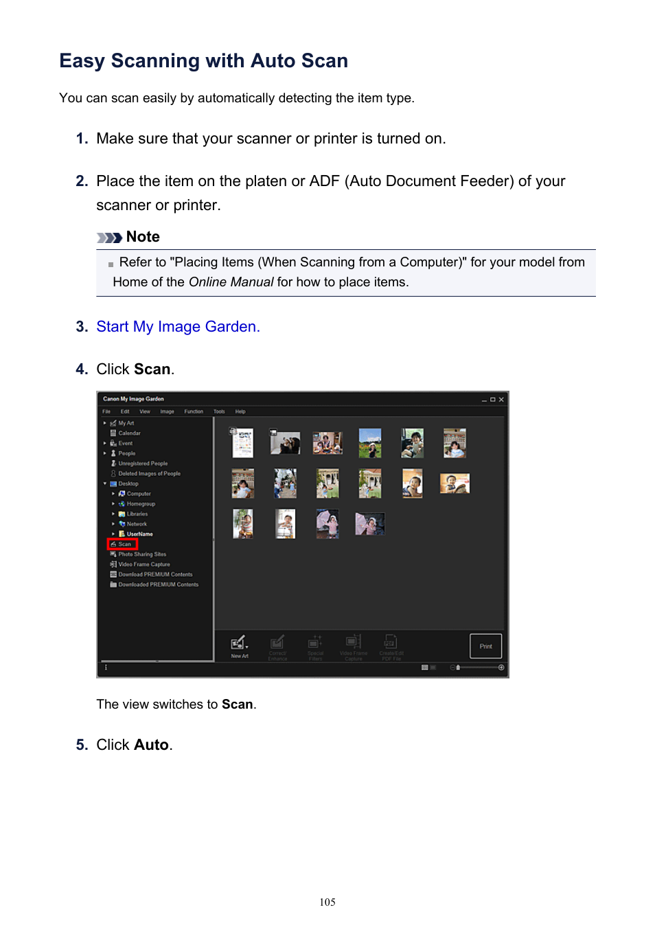 Easy scanning with auto scan | Canon PIXMA IP2700 User Manual | Page 105 / 339