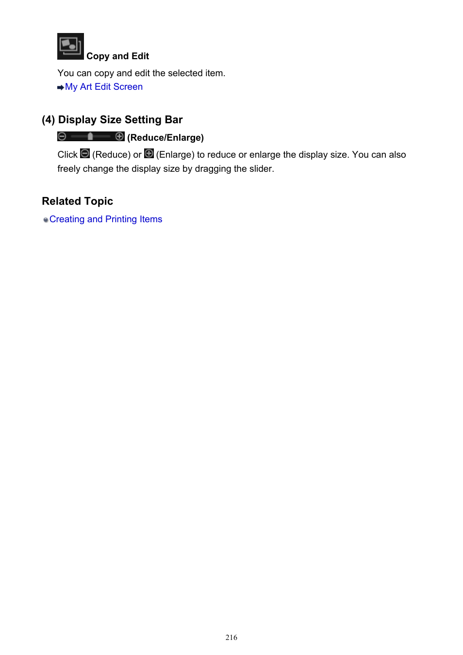 4) display size setting bar | Canon PIXMA IP2700 User Manual | Page 216 / 339