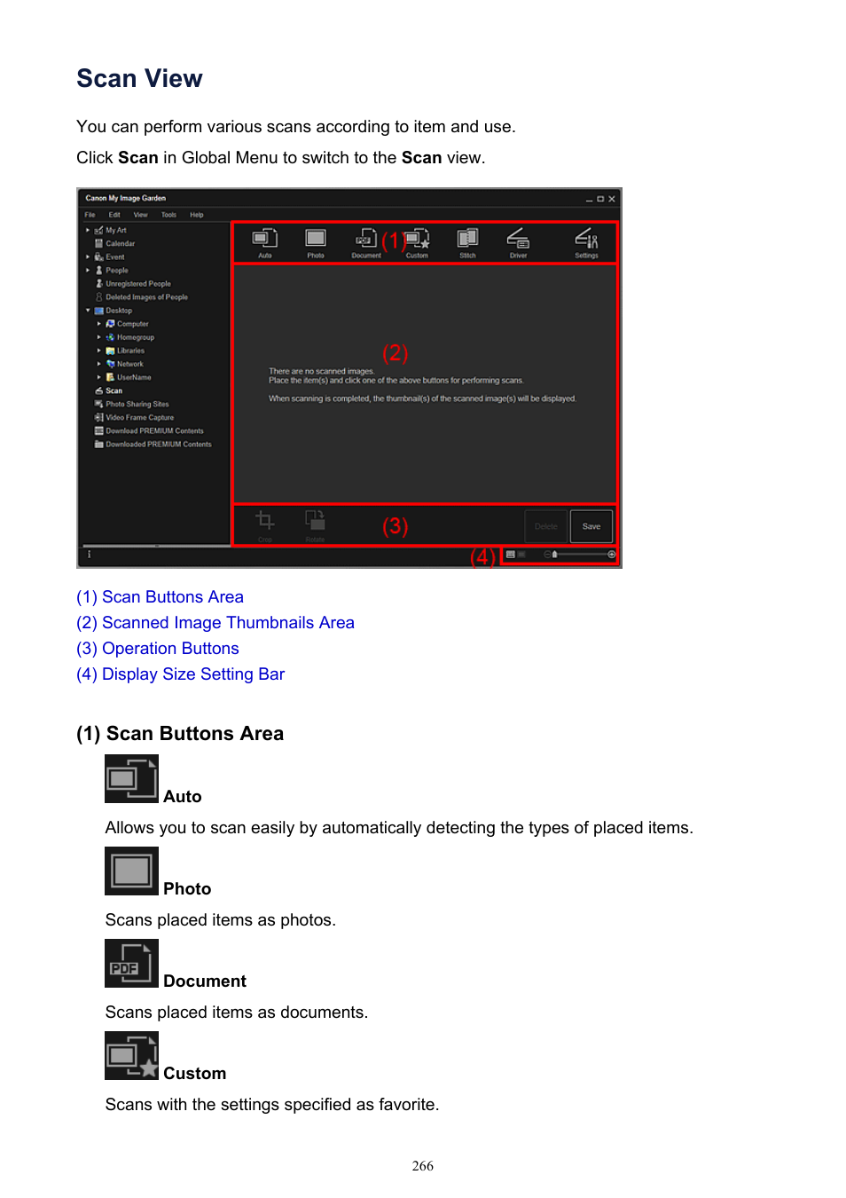 Scan view, The view switches to, Scan | Canon PIXMA IP2700 User Manual | Page 266 / 339