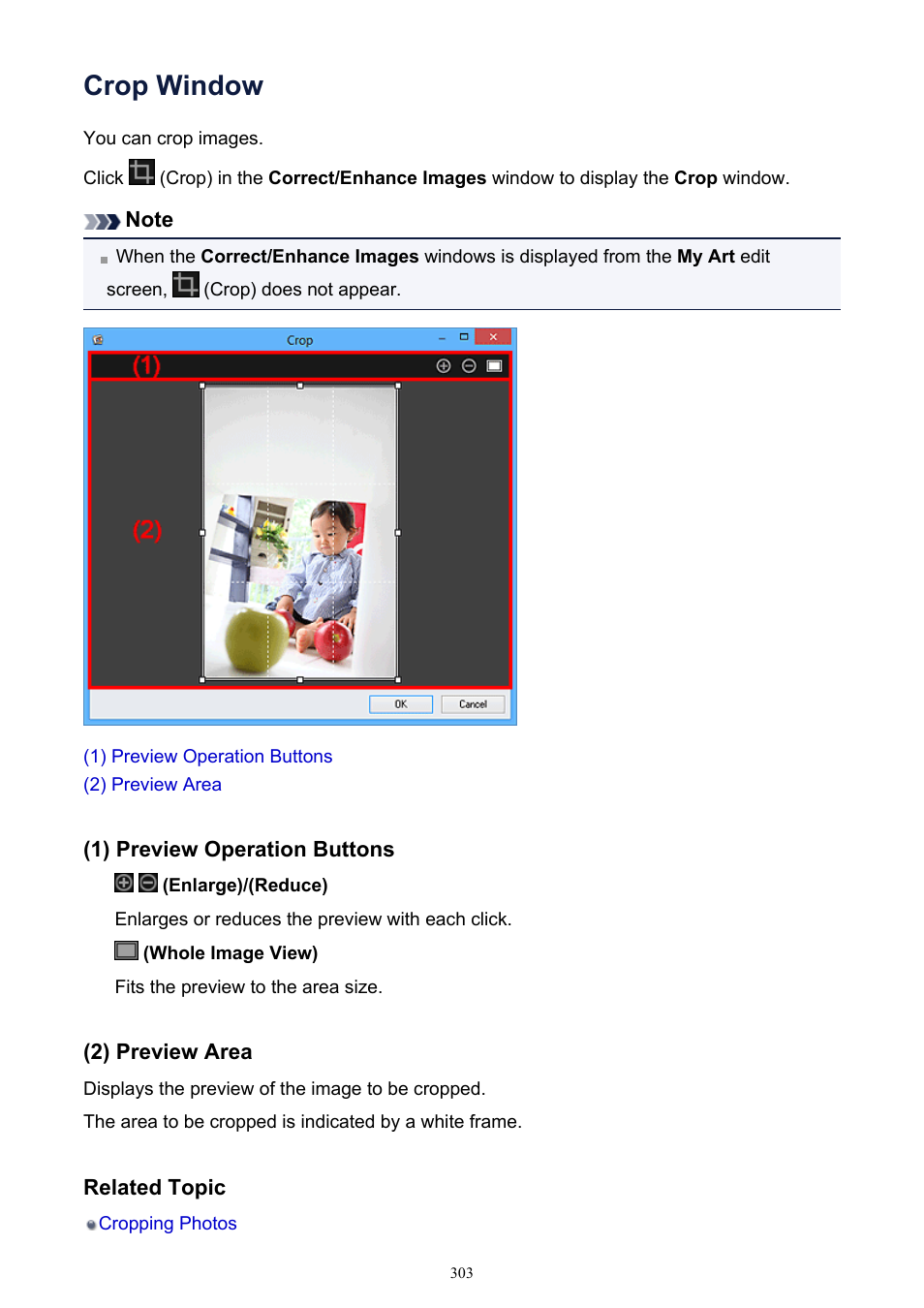 Crop window | Canon PIXMA IP2700 User Manual | Page 303 / 339