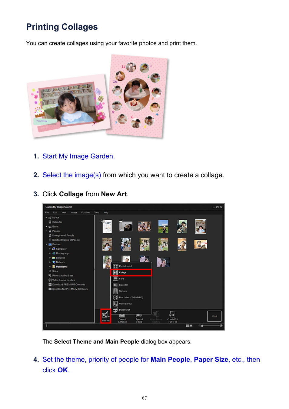 Printing collages | Canon PIXMA IP2700 User Manual | Page 67 / 339