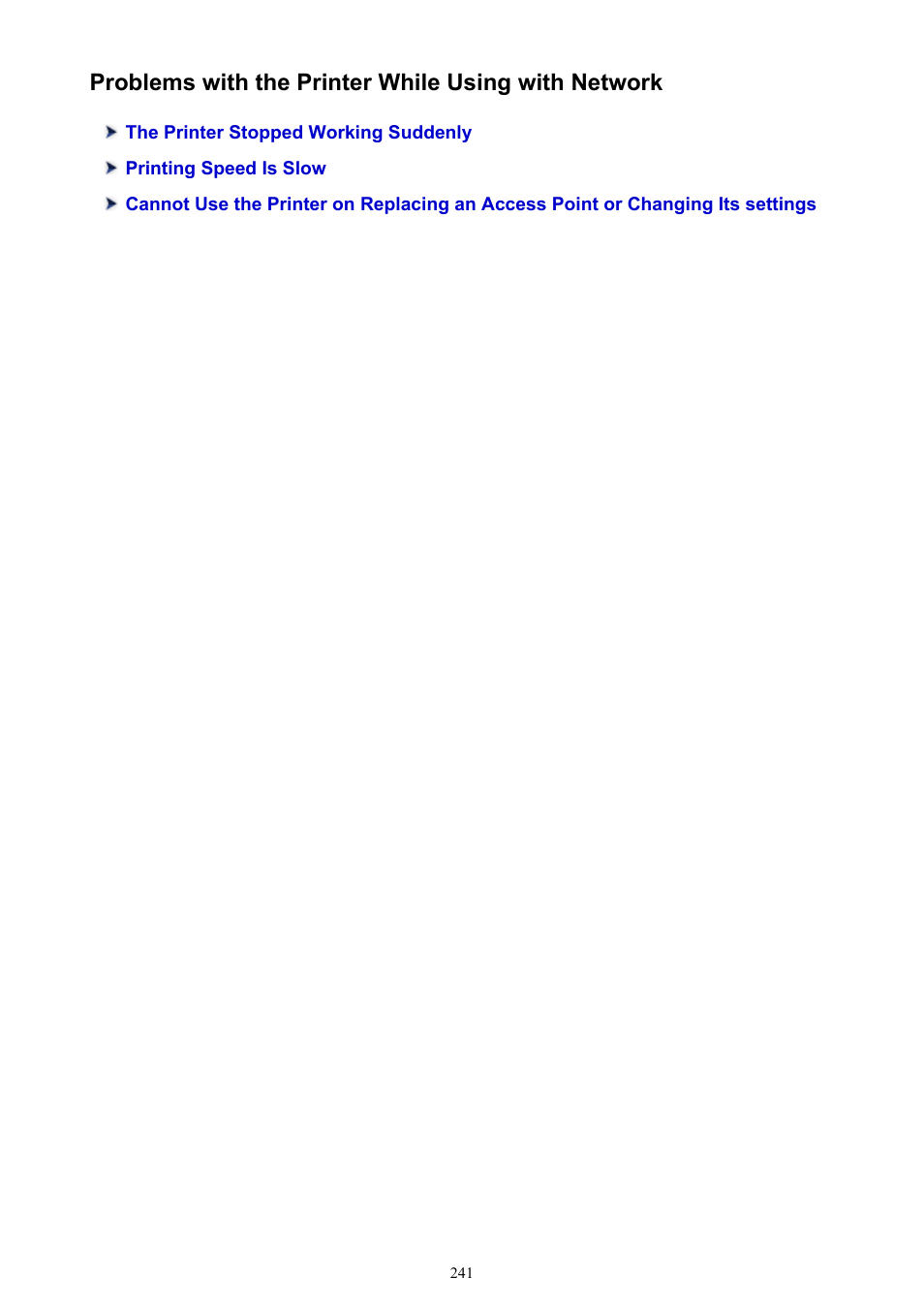 Problems with the printer while using with network | Canon PIXMA iX6850 User Manual | Page 241 / 378