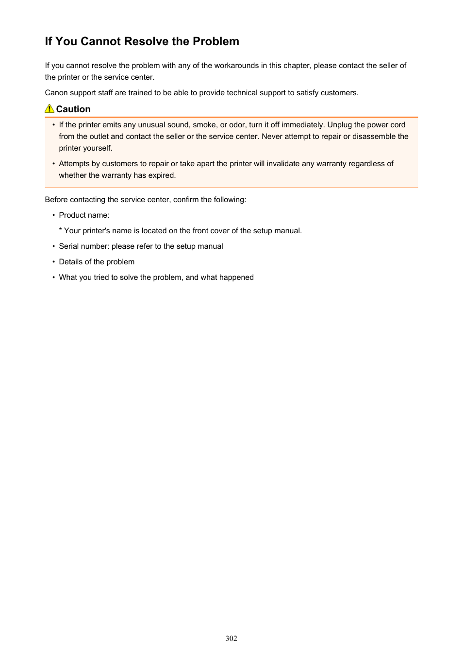 If you cannot resolve the problem | Canon PIXMA iX6850 User Manual | Page 302 / 378