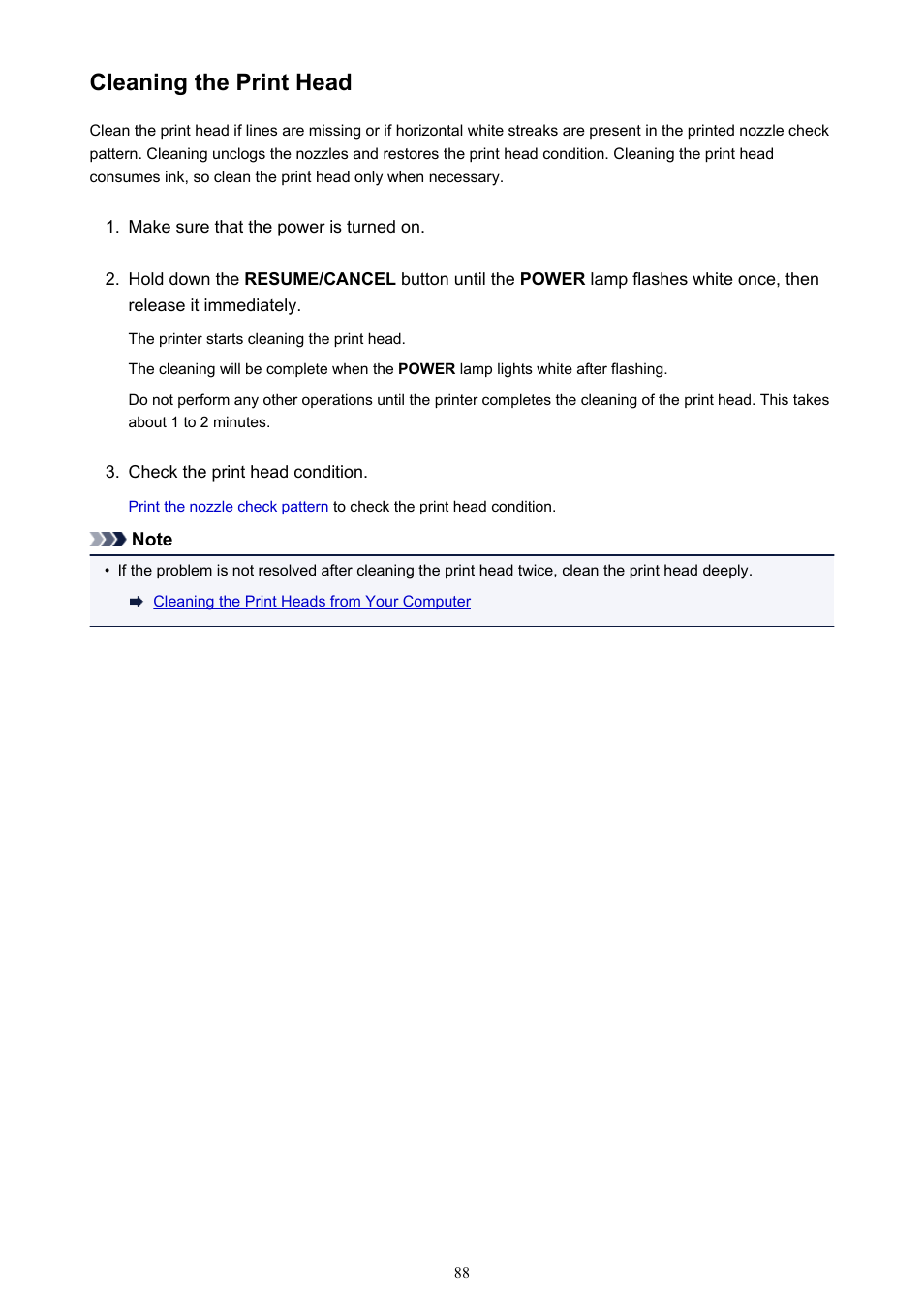 Cleaning the print head | Canon PIXMA iX6850 User Manual | Page 88 / 378