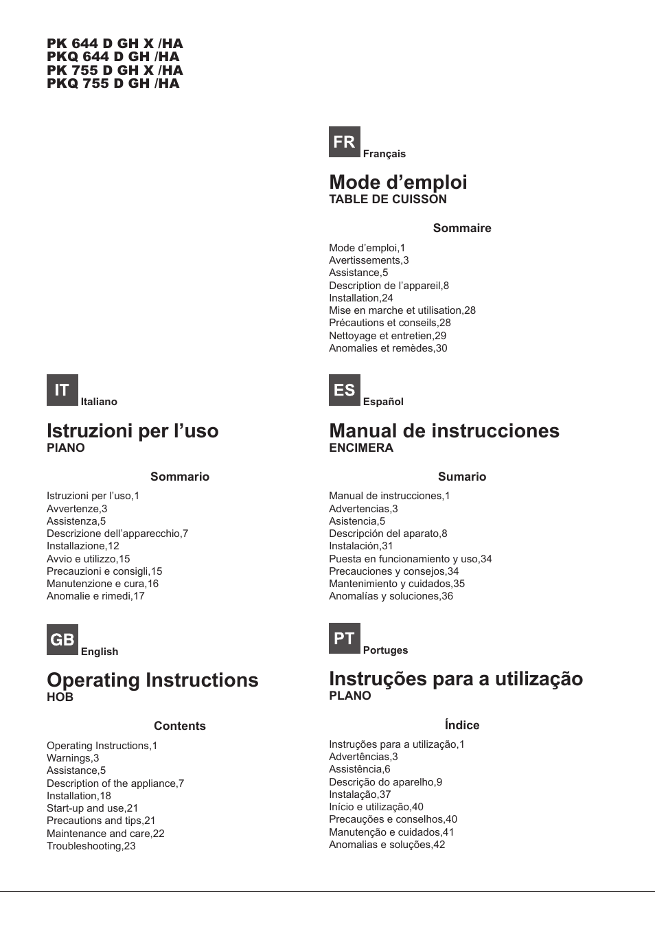 Hotpoint Ariston PKQ 755 D GH (K)-HA User Manual | 68 pages