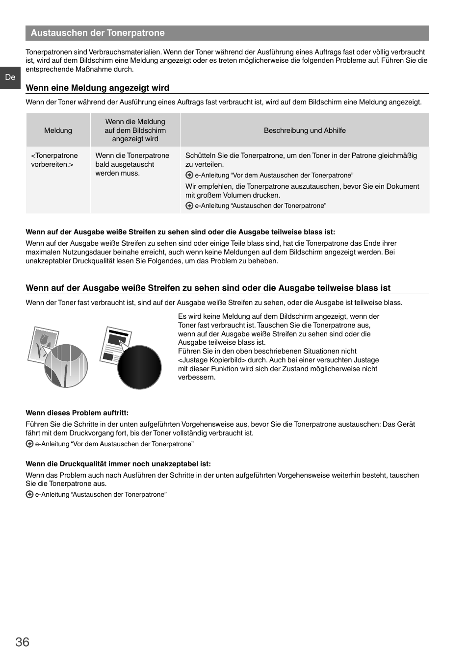 Austauschen der tonerpatrone | Canon i-SENSYS MF6180dw User Manual | Page 36 / 292