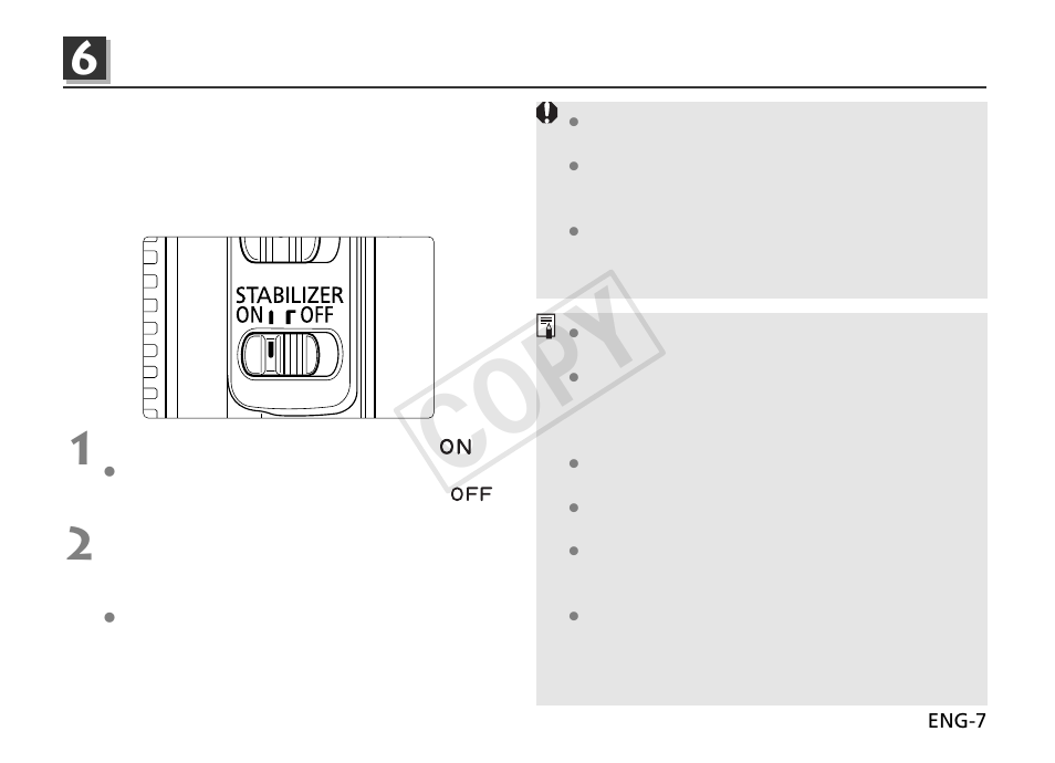 Cop y, Image stabilizer | Canon EF-S 18-200mm f3.5-5.6 IS User Manual | Page 8 / 13
