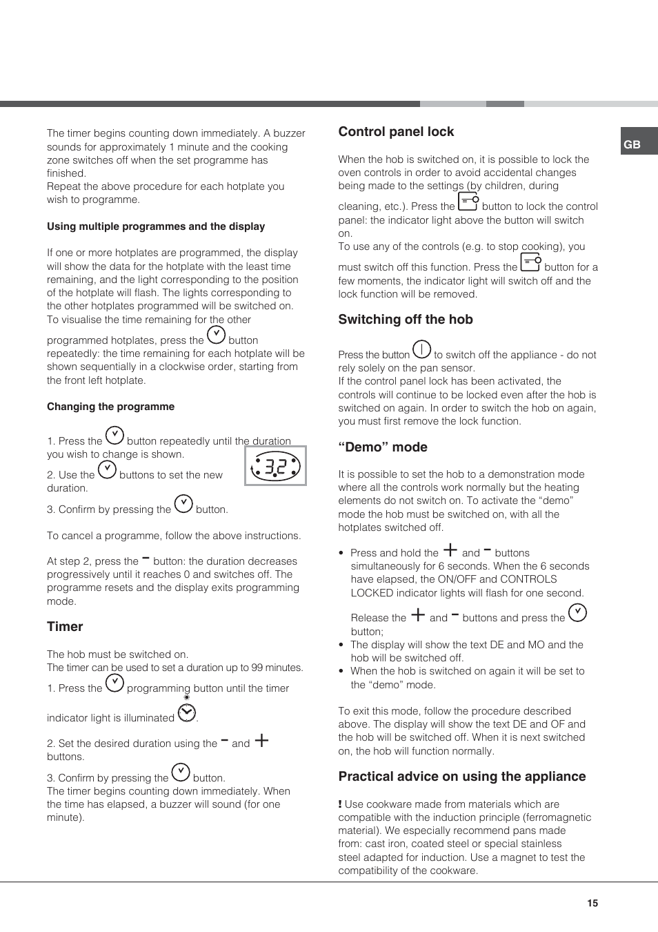 Hotpoint Ariston KIO 633 T Z User Manual | Page 15 / 84