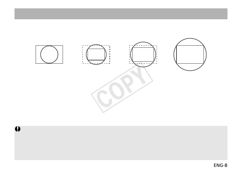 Cop y, Description of fisheye lens based photography | Canon EF 8-15mm f4L Fisheye USM User Manual | Page 9 / 15